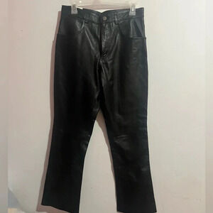 Vintage wrangle size 9 women boot slim flare low rise leather pant
